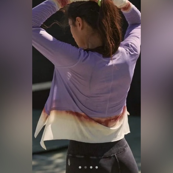 Free people movement active ombré tempo long sleeve purple size s NEW - Picture 3 of 3